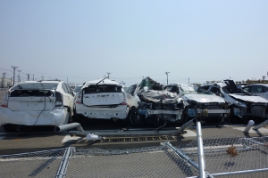 Toyota Cars at Sendai Port Waiting To Shipped to USA